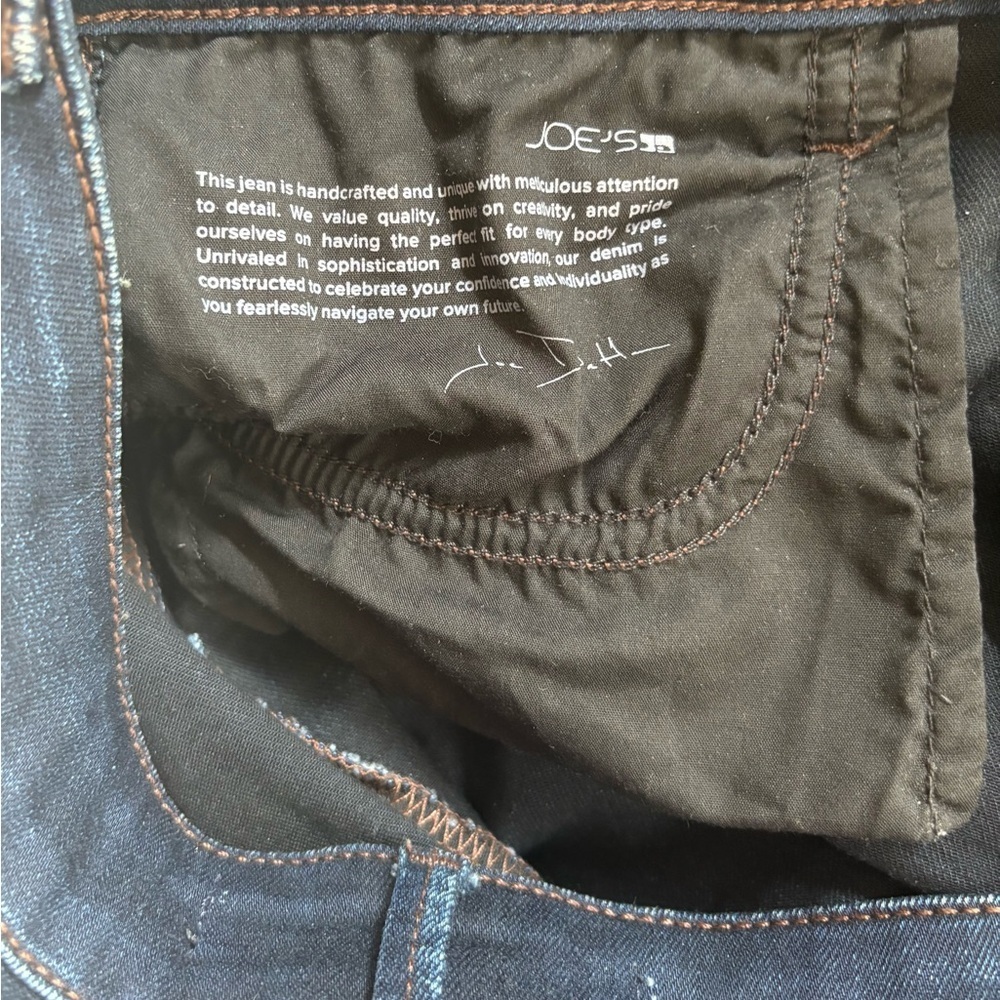 Joe’s THE ICON Stretch Mid Rise Skinny Ankle, Dark Wash, Size 30 - Picture 10 of 13